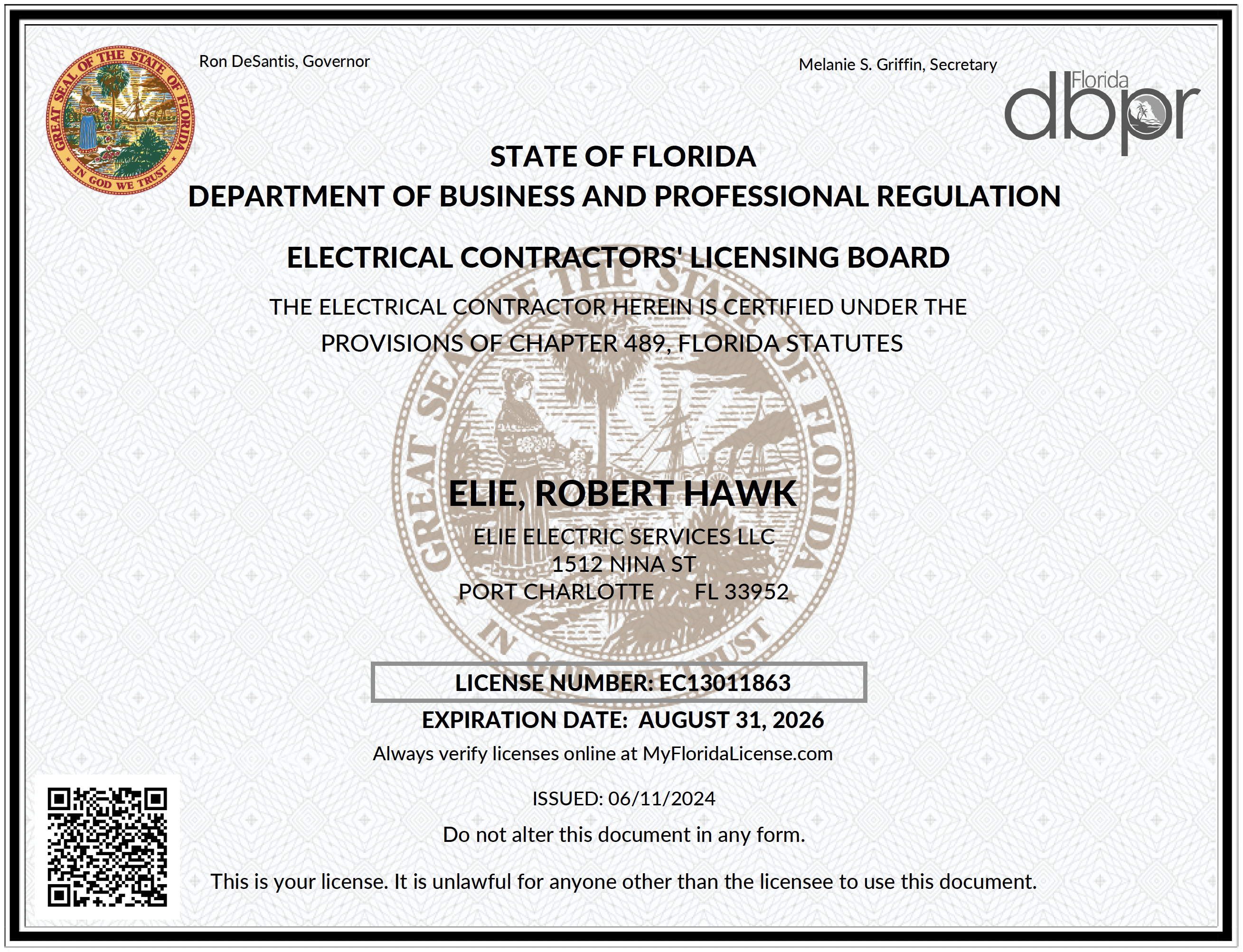 Electrical Contractors License Elie Electric